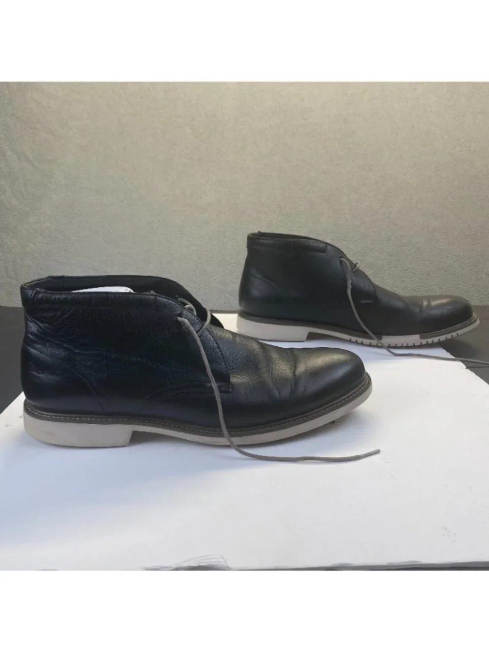 Cole Haan C20682 G15 Men's Chukka Boots Waterproof Black Leather Shoes Size 11M